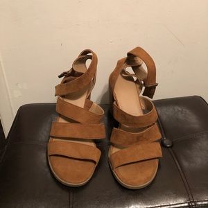 Brown wedges/sandals/heels